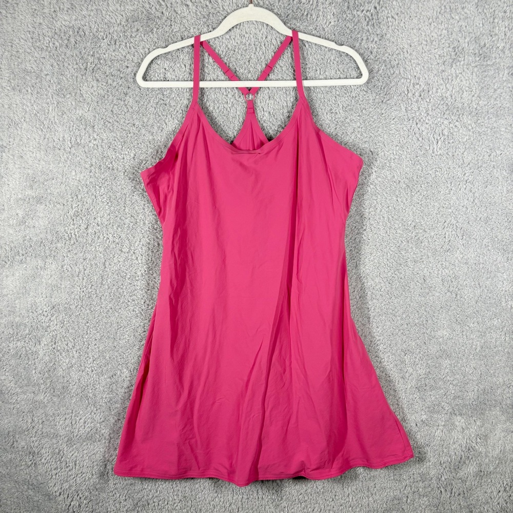 Outdoor Voices The Exercise Dress Sz XL Pink Built In Shorts Pockets Activewear